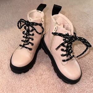 Pink combat style boot for toddler